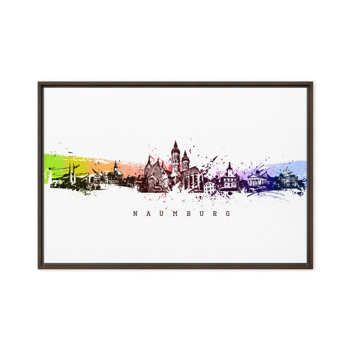 Leinwand - Skyline Naumburg Marko Kurth Braun / 61x91 cm (24″×36″) artlia