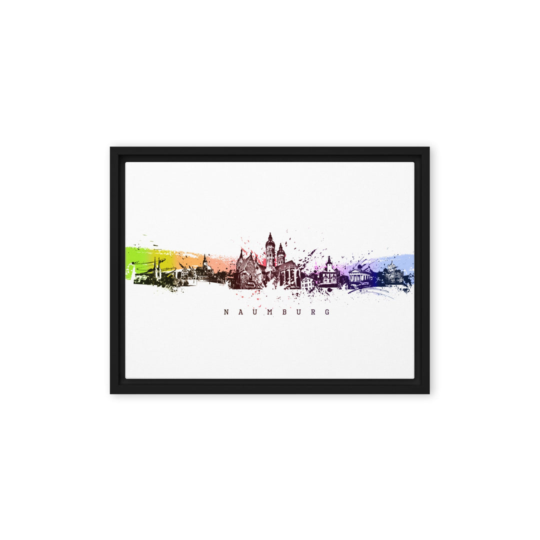 Leinwand - Skyline Naumburg Marko Kurth Schwarz / 31x41 cm (12″×16″) artlia