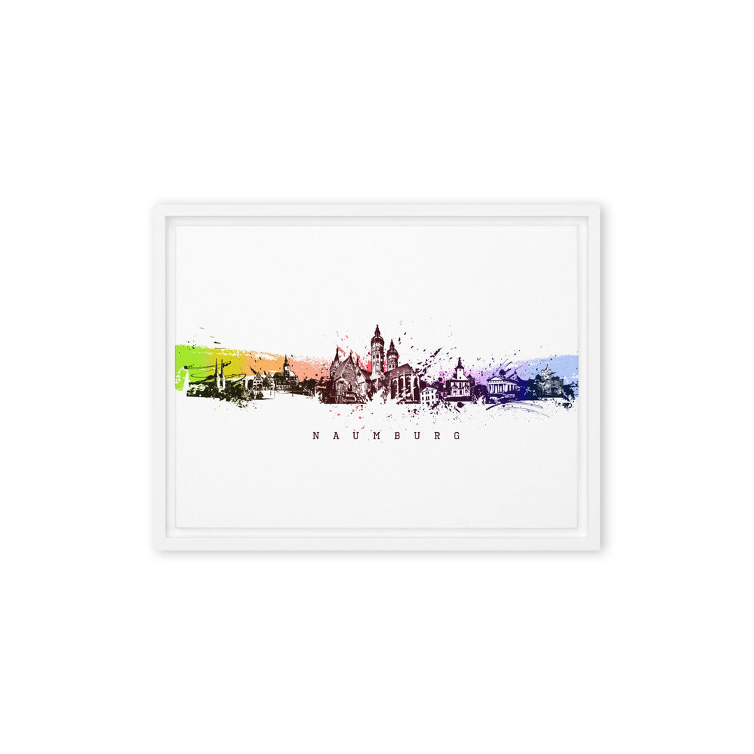 Leinwand - Skyline Naumburg Marko Kurth Weiß / 31x41 cm (12″×16″) artlia