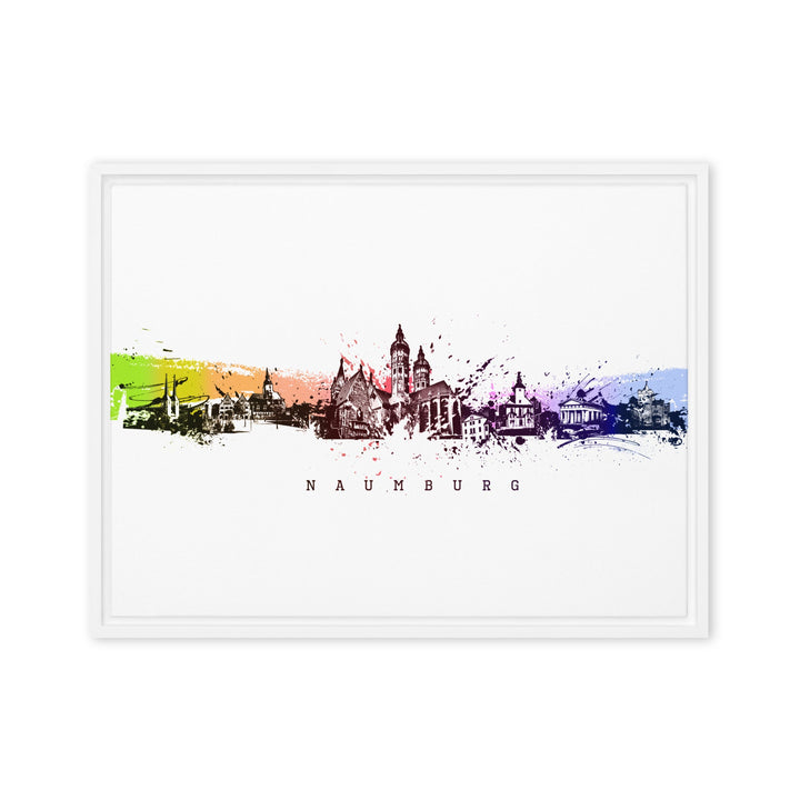 Leinwand - Skyline Naumburg Marko Kurth Weiß / 46x61 cm (18″×24″) artlia