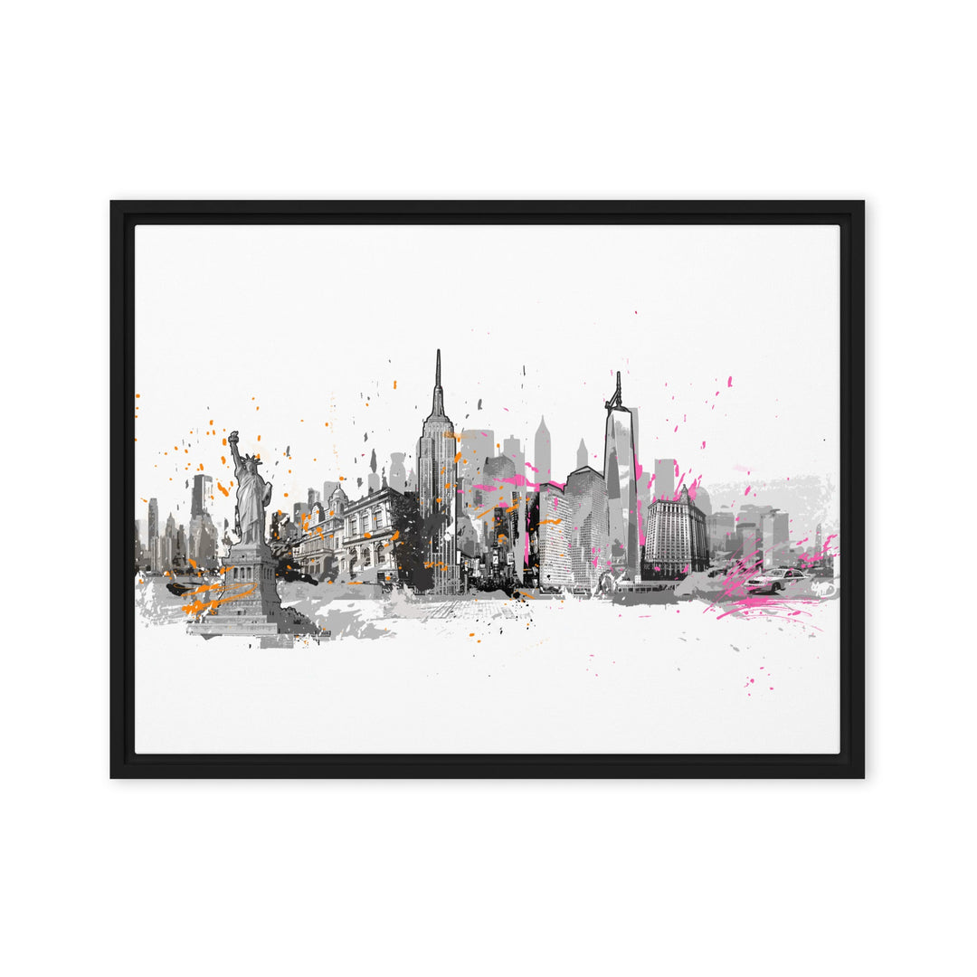 Leinwand - Skyline New York Marko Kurth Schwarz / 46x61 cm (18″×24″) artlia