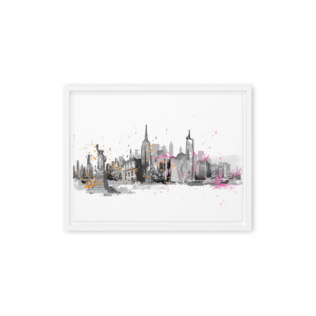 Leinwand - Skyline New York Marko Kurth Weiß / 31x41 cm (12″×16″) artlia