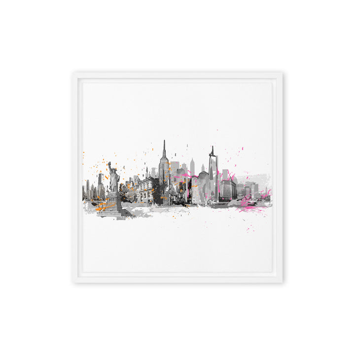 Leinwand - Skyline New York Marko Kurth Weiß / 41x41 cm (16″×16″) artlia