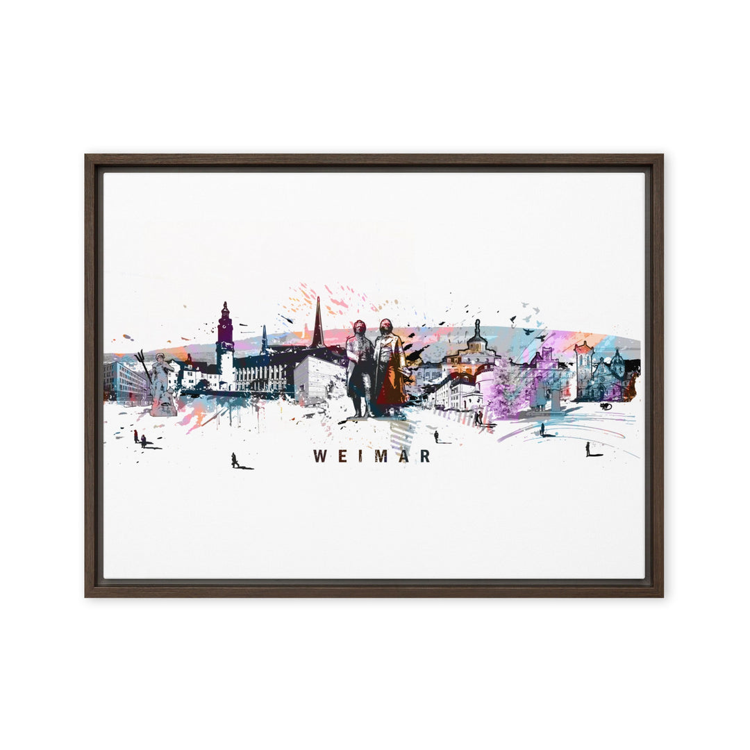 Leinwand - Skyline Weimar Marko Kurth Braun / 46x61 cm (18″×24″) artlia