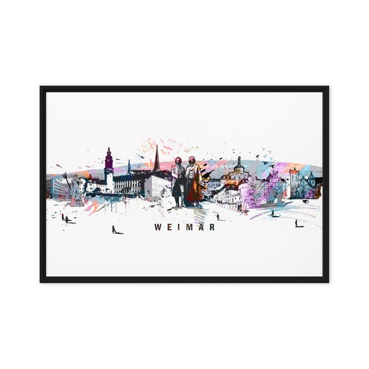 Leinwand - Skyline Weimar Marko Kurth Schwarz / 61x91 cm (24″×36″) artlia