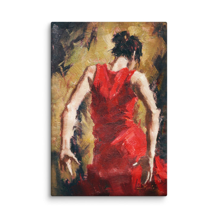 Leinwand - Tango Woman in Red Dress Kuratoren von artlia ohne Rahmen / 61x91 cm (24″×36″) artlia