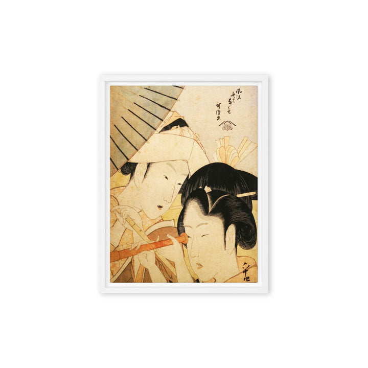 Leinwand - Teleskop Hokusai Katsushika Hokusai Weiß / 31x41 cm (12″×16″) artlia