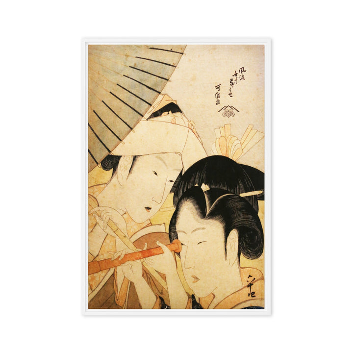 Leinwand - Teleskop Hokusai Katsushika Hokusai Weiß / 51x76 cm (20″×30″) artlia