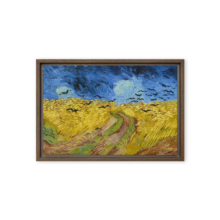Leinwand - Van Gogh, Weizenfeld mit Krähen Vincent van Gogh Braun / 31x46 cm (12″×18″) artlia