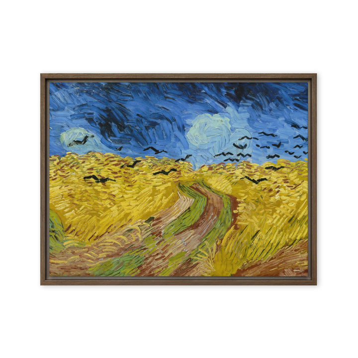 Leinwand - Van Gogh, Weizenfeld mit Krähen Vincent van Gogh Braun / 46x61 cm (18″×24″) artlia