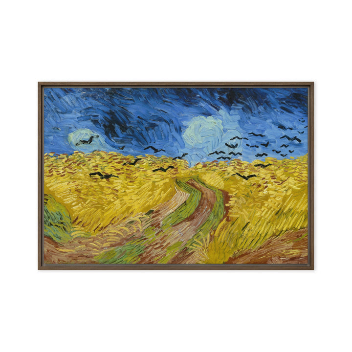 Leinwand - Van Gogh, Weizenfeld mit Krähen Vincent van Gogh Braun / 61x91 cm (24″×36″) artlia