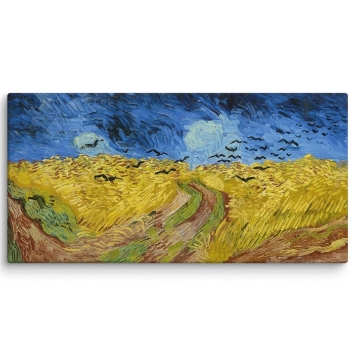 Leinwand - Van Gogh, Weizenfeld mit Krähen Vincent van Gogh ohne Rahmen / 31x61 cm (12″×24″) artlia