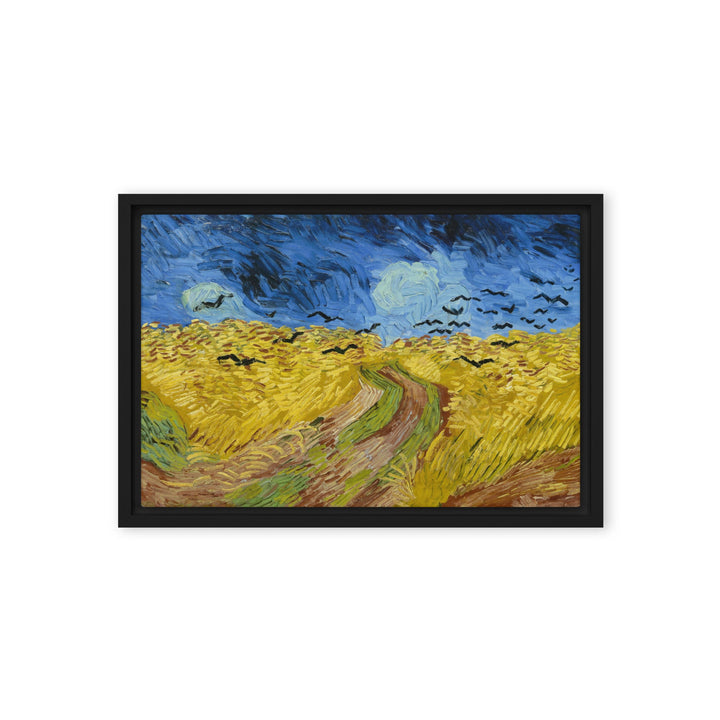 Leinwand - Van Gogh, Weizenfeld mit Krähen Vincent van Gogh Schwarz / 31x46 cm (12″×18″) artlia