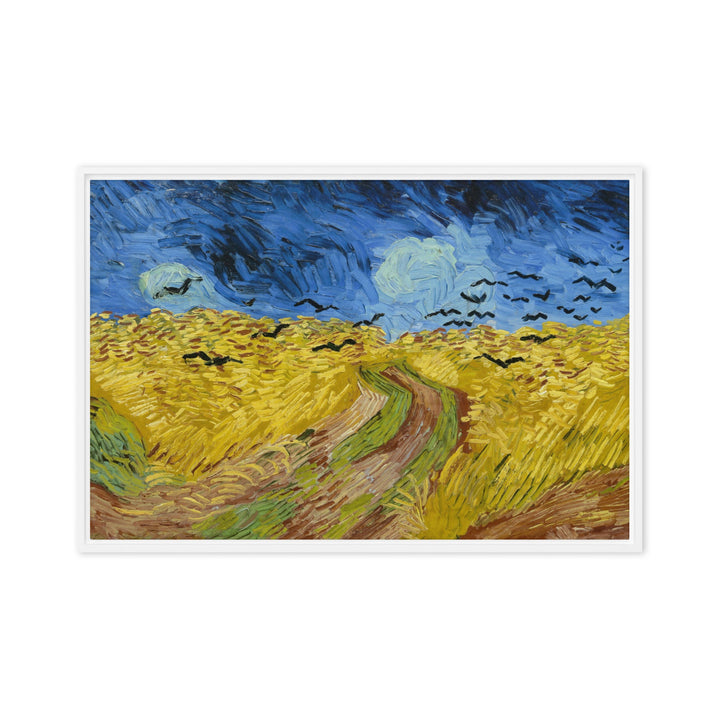 Leinwand - Van Gogh, Weizenfeld mit Krähen Vincent van Gogh Weiß / 61x91 cm (24″×36″) artlia