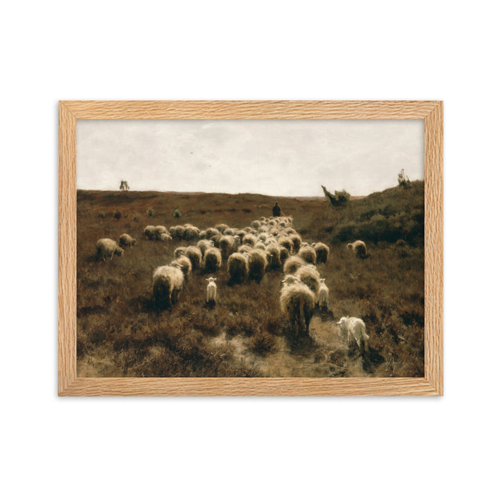 Poster - Anton Mauve, The Return of the Flock, Laren Anton Mauve Oak / 30×40 cm artlia