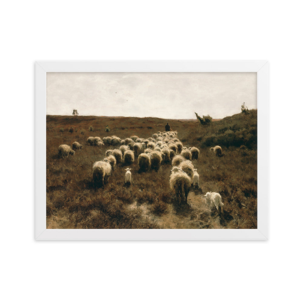 Poster - Anton Mauve, The Return of the Flock, Laren Anton Mauve Weiß / 30×40 cm artlia