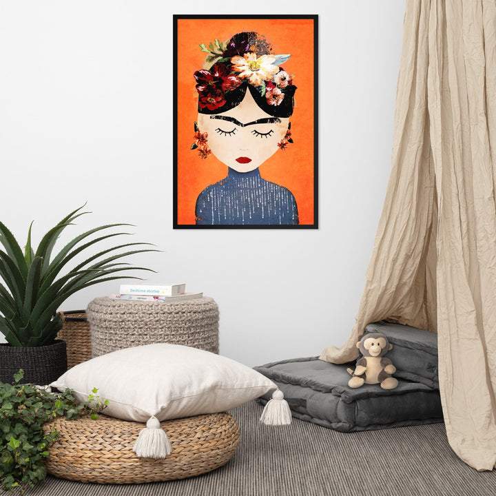 Poster - Frida Kahlo Orange Kuratoren von artlia artlia