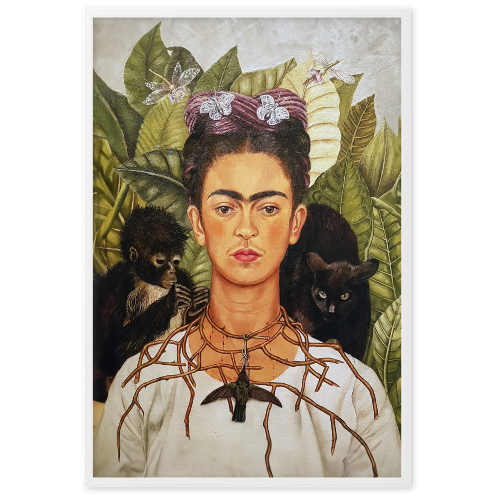 Poster - Frida Kahlo with Thorn Necklace and Hummingbird Frida Kahlo artlia