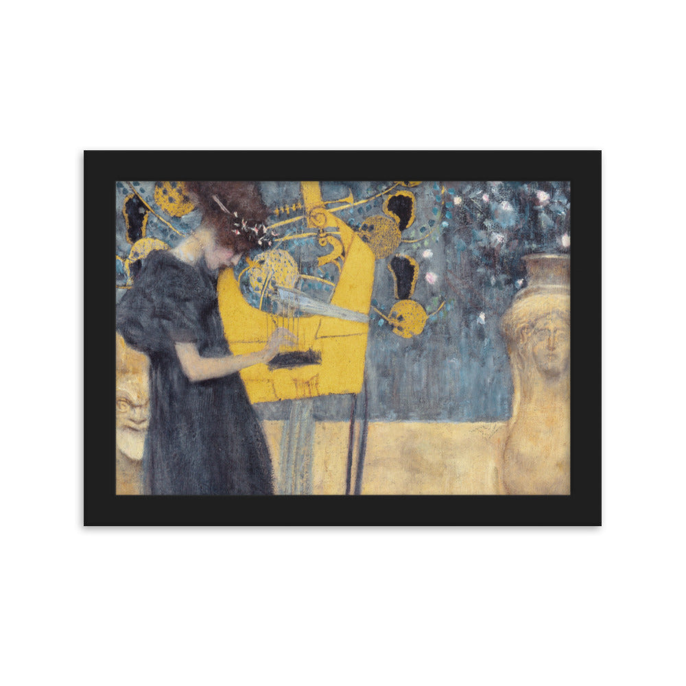 Poster - Gustav Klimt, Die Musik Gustav Klimt Schwarz / 21×30 cm artlia