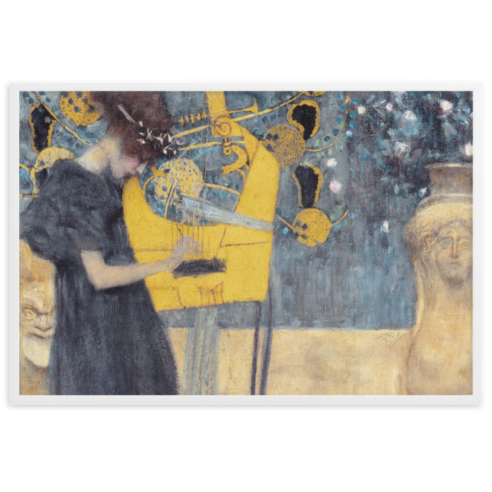 Poster - Gustav Klimt, Die Musik Gustav Klimt Weiß / 61×91 cm artlia