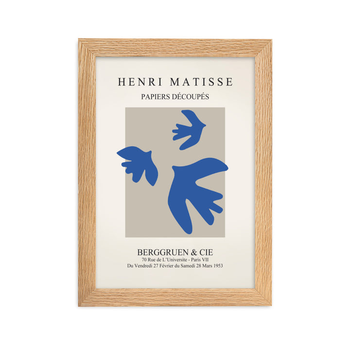 Poster - Henri Matisse, blaue Vögel Henri Matisse Oak / 21×30 cm artlia