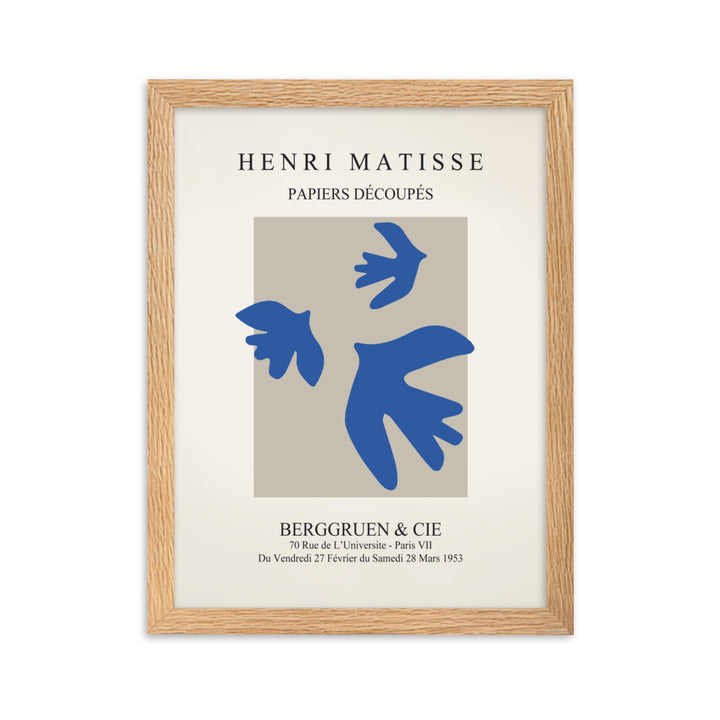 Poster - Henri Matisse, blaue Vögel Henri Matisse Oak / 30×40 cm artlia