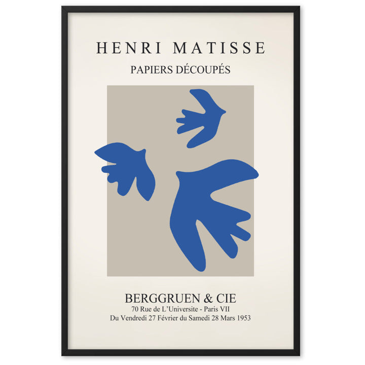 Poster - Henri Matisse, blaue Vögel Henri Matisse Schwarz / 61×91 cm artlia