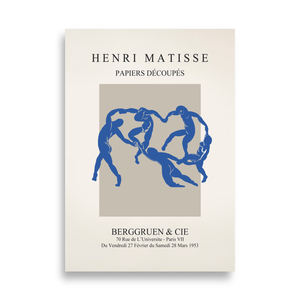 Poster - Henri Matisse, Papier Découpés blauer Tanz Henri Matisse ohne Rahmen / 21×30 cm artlia