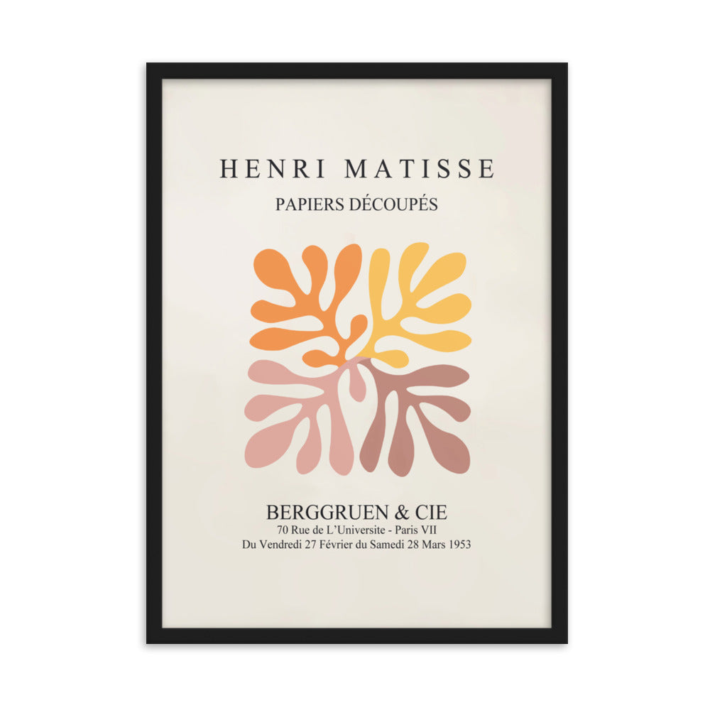 Poster - Henri Matisse, Papier Découpés bunte Blätter Henri Matisse Schwarz / 50×70 cm artlia