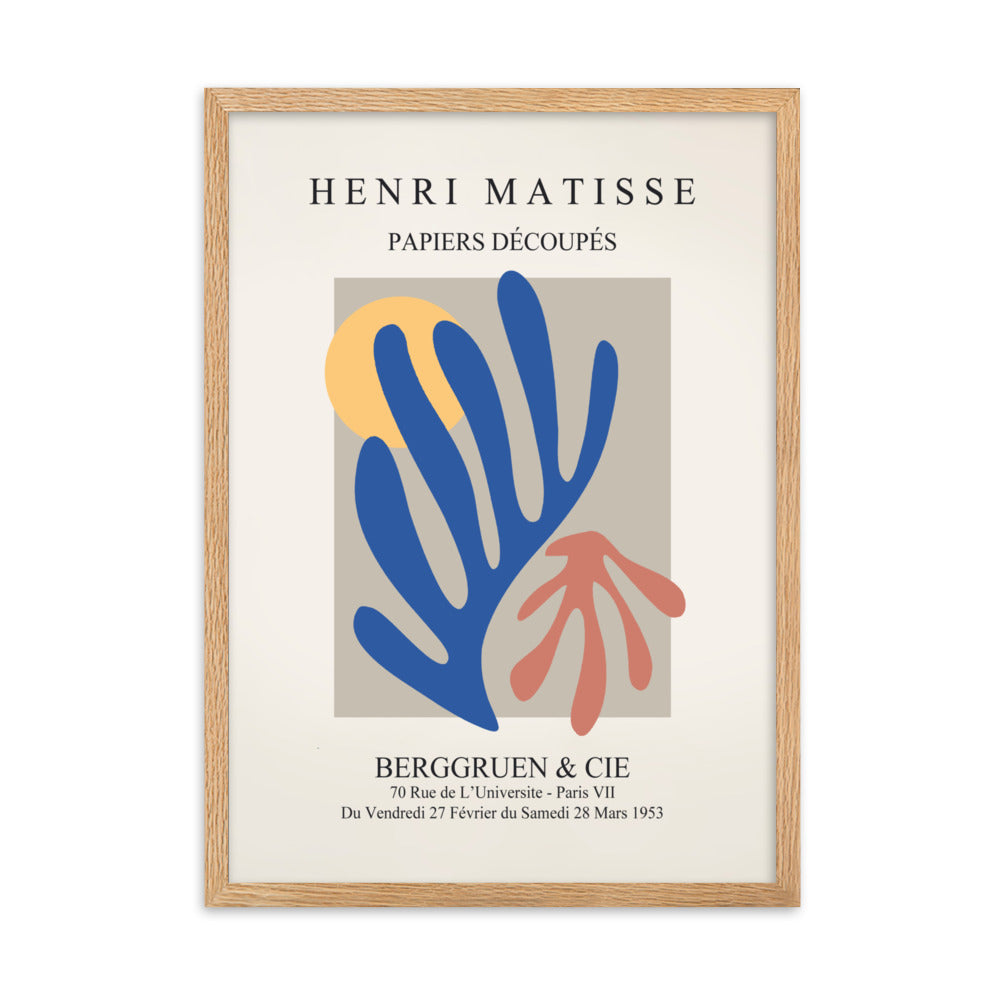 Poster - Henri Matisse, Papier Découpés bunter Garten Henri Matisse Oak / 50×70 cm artlia