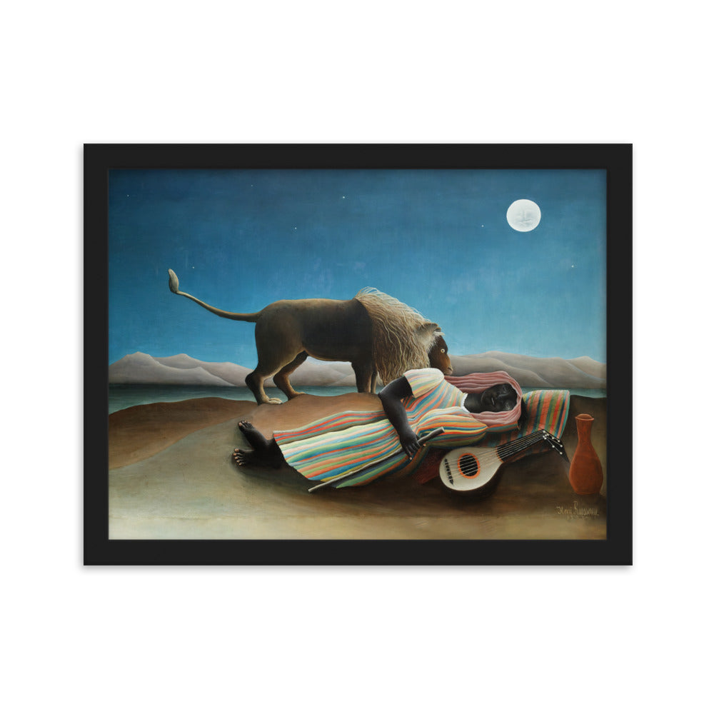 Poster - Henri Rousseau, Die schlafende Zigeunerin Henri Rousseau Schwarz / 30×40 cm artlia