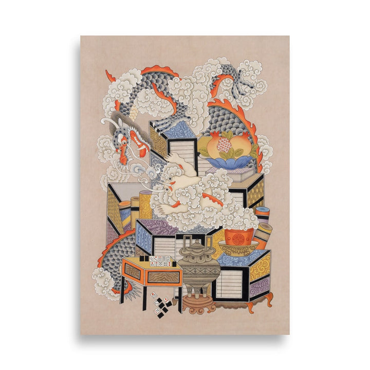 Poster - Sehnsucht nach Wissen mit Drache