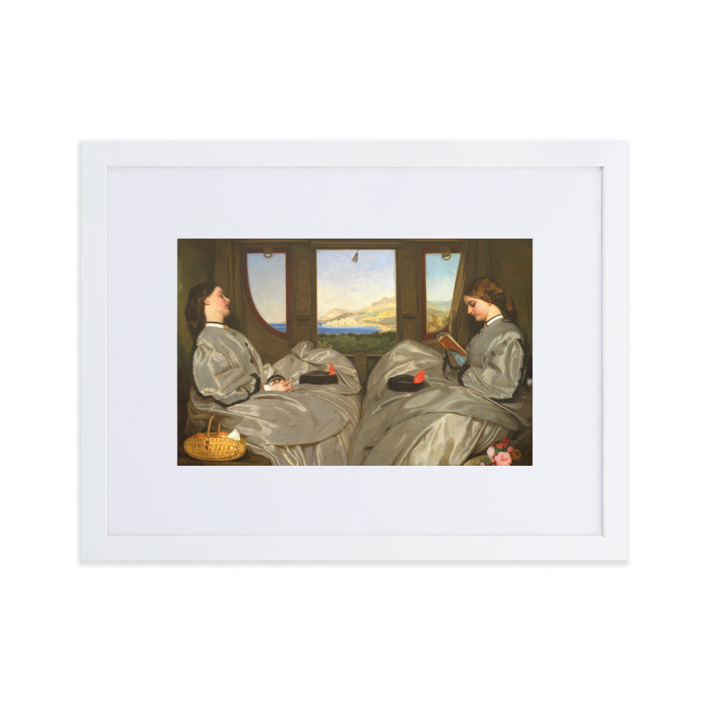 Poster mit Passepartout - Augustus Leopold Egg, The Travelling Companions Augustus Leopold Egg Weiß / 30×40 cm artlia