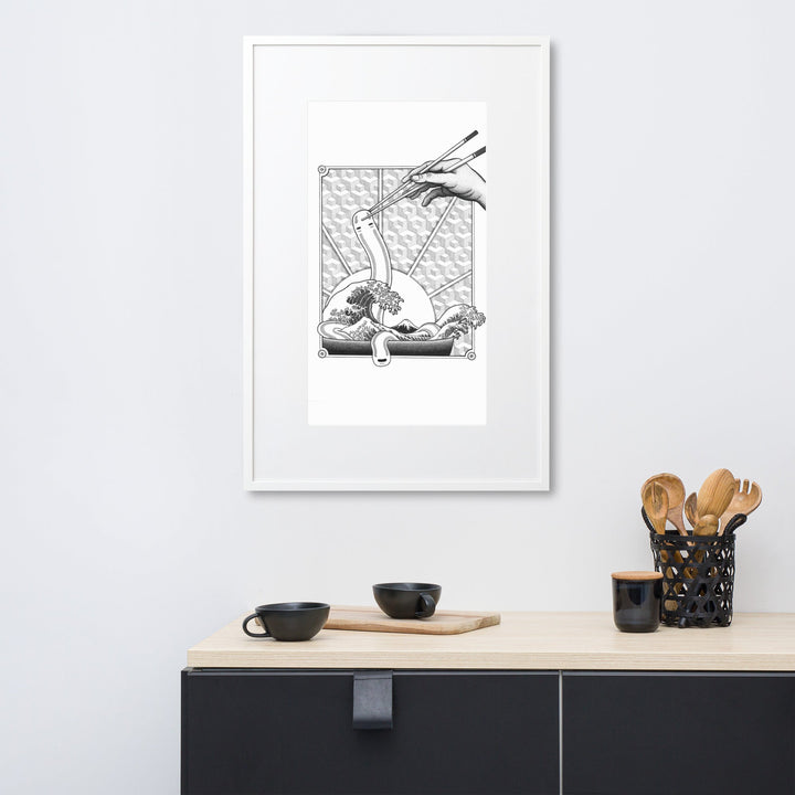 Poster mit Passepartout - Ghibli Ramen Pavel Illustrations artlia