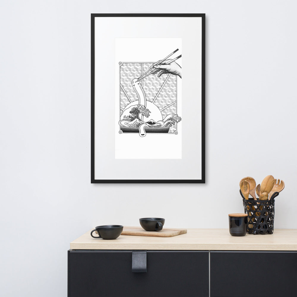 Poster mit Passepartout - Ghibli Ramen Pavel Illustrations artlia