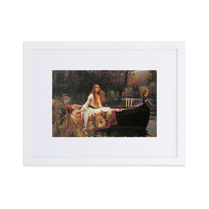 Poster mit Passepartout - John William Waterhouse, Die Dame von Shalott John William Waterhouse Weiß / 30×40 cm artlia