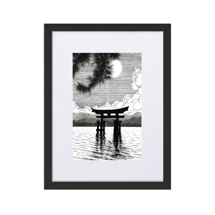 Poster mit Passepartout - Miyajima Pavel Illustrations Schwarz / 30×40 cm artlia