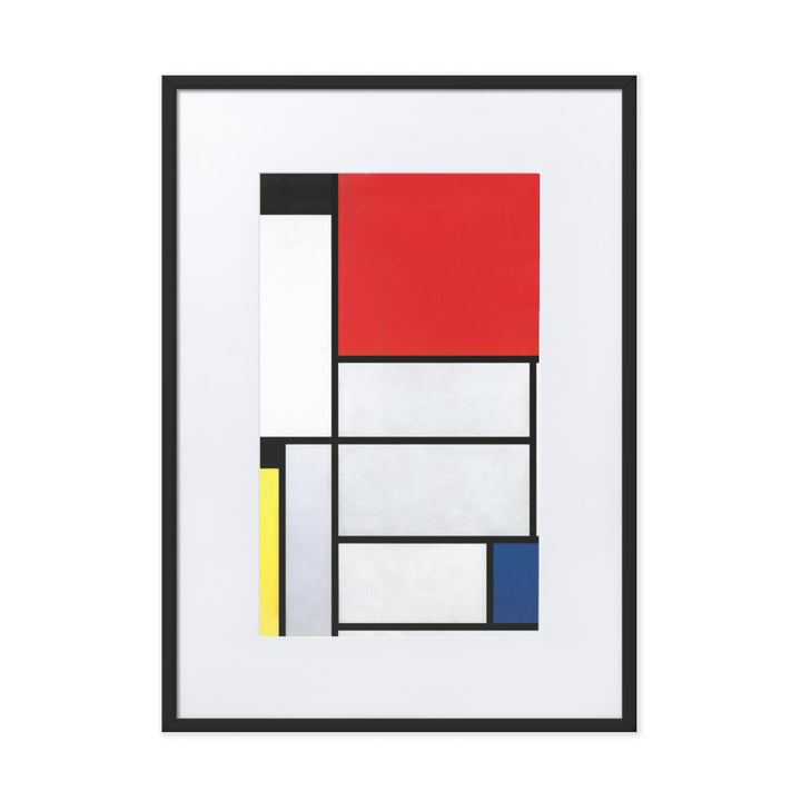 Poster mit Passepartout - Mondrian, Tableau I Piet Mondrian Schwarz / 50×70 cm artlia