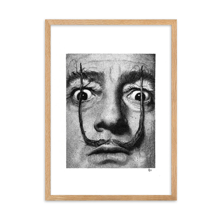 Poster mit Rahmen - Dali Pavel Illustrations Oak / 50×70 cm artlia