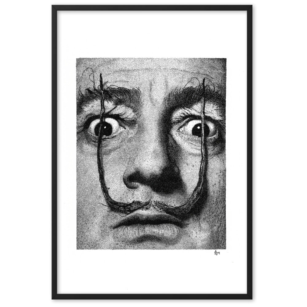 Poster mit Rahmen - Dali Pavel Illustrations Schwarz / 61×91 cm artlia