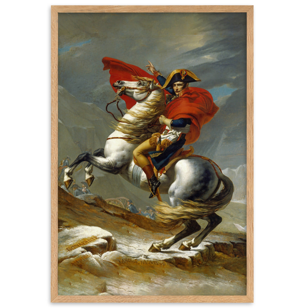 Poster - Napoleon Crossing the Alps Jacques-Louis David Oak / 61×91 cm artlia