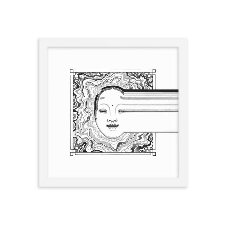 Poster - Noh 2 Pavel Illustrations Weiß / 31x31 cm (12″×12″) artlia