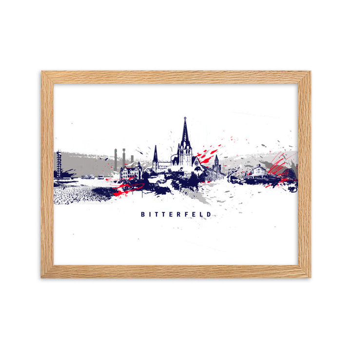 Poster - Skyline Bitterfeld Marko Kurth Oak / 30×40 cm artlia