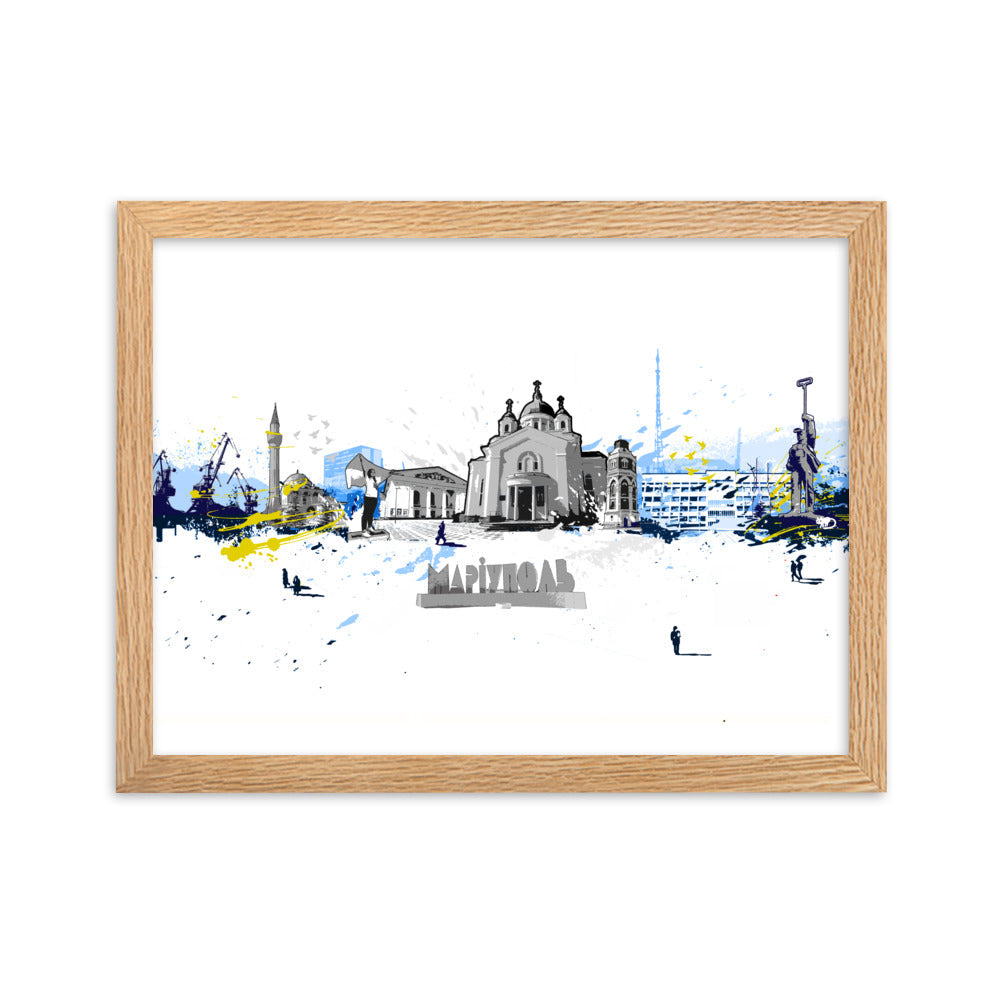 Poster - Skyline Mariupol Marko Kurth Oak / 30×40 cm artlia