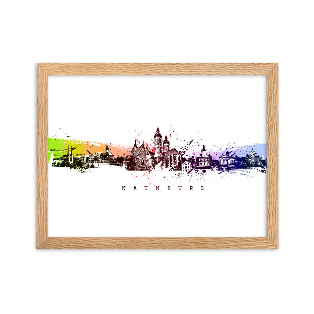 Poster - Skyline Naumburg Marko Kurth Oak / 30×40 cm artlia