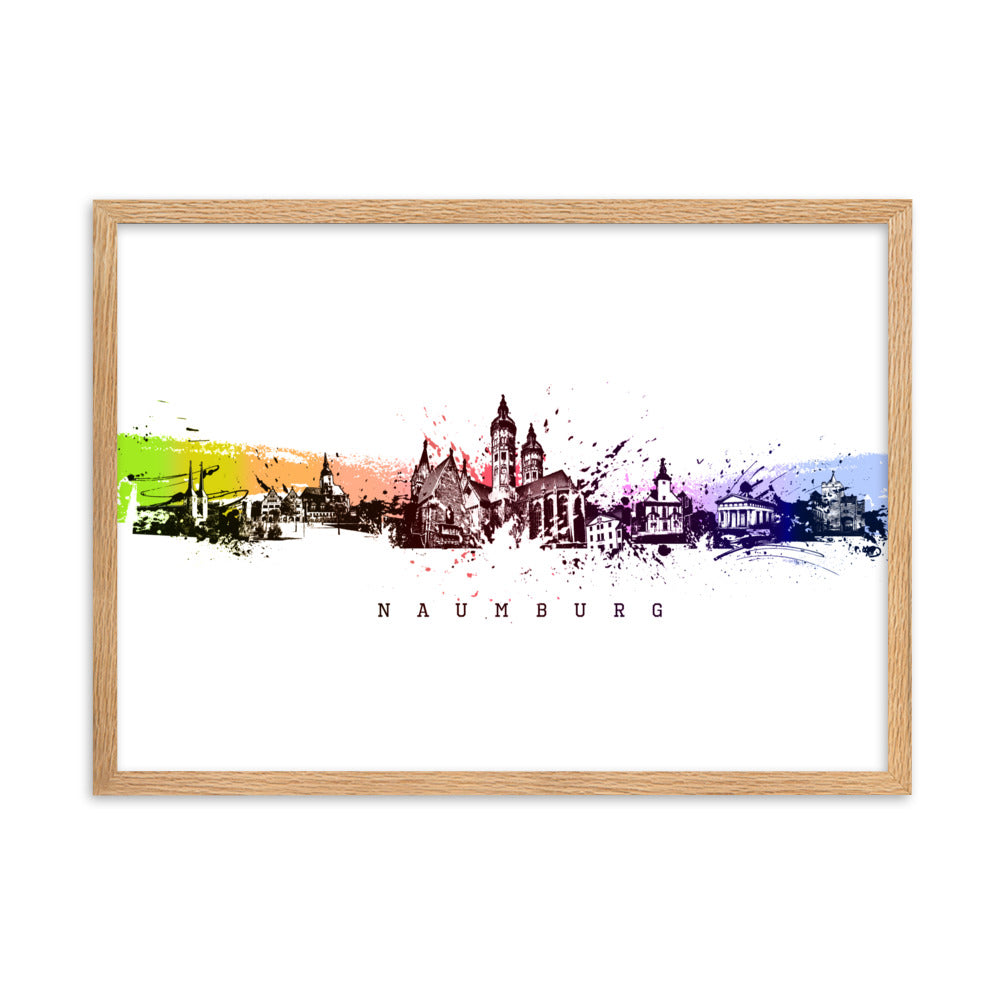 Poster - Skyline Naumburg Marko Kurth Oak / 50×70 cm artlia