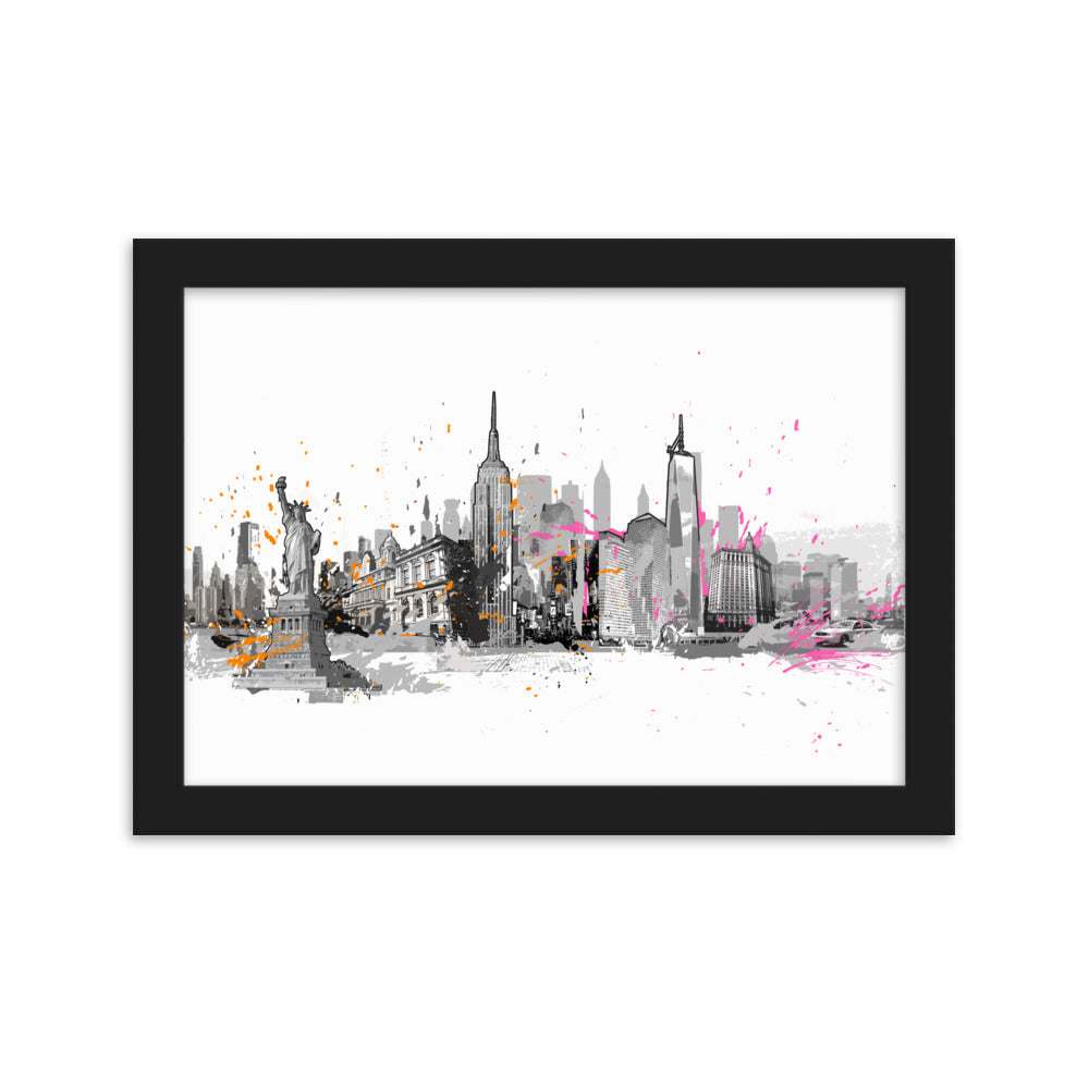 Poster - Skyline New York Marko Kurth Schwarz / 21×30 cm artlia