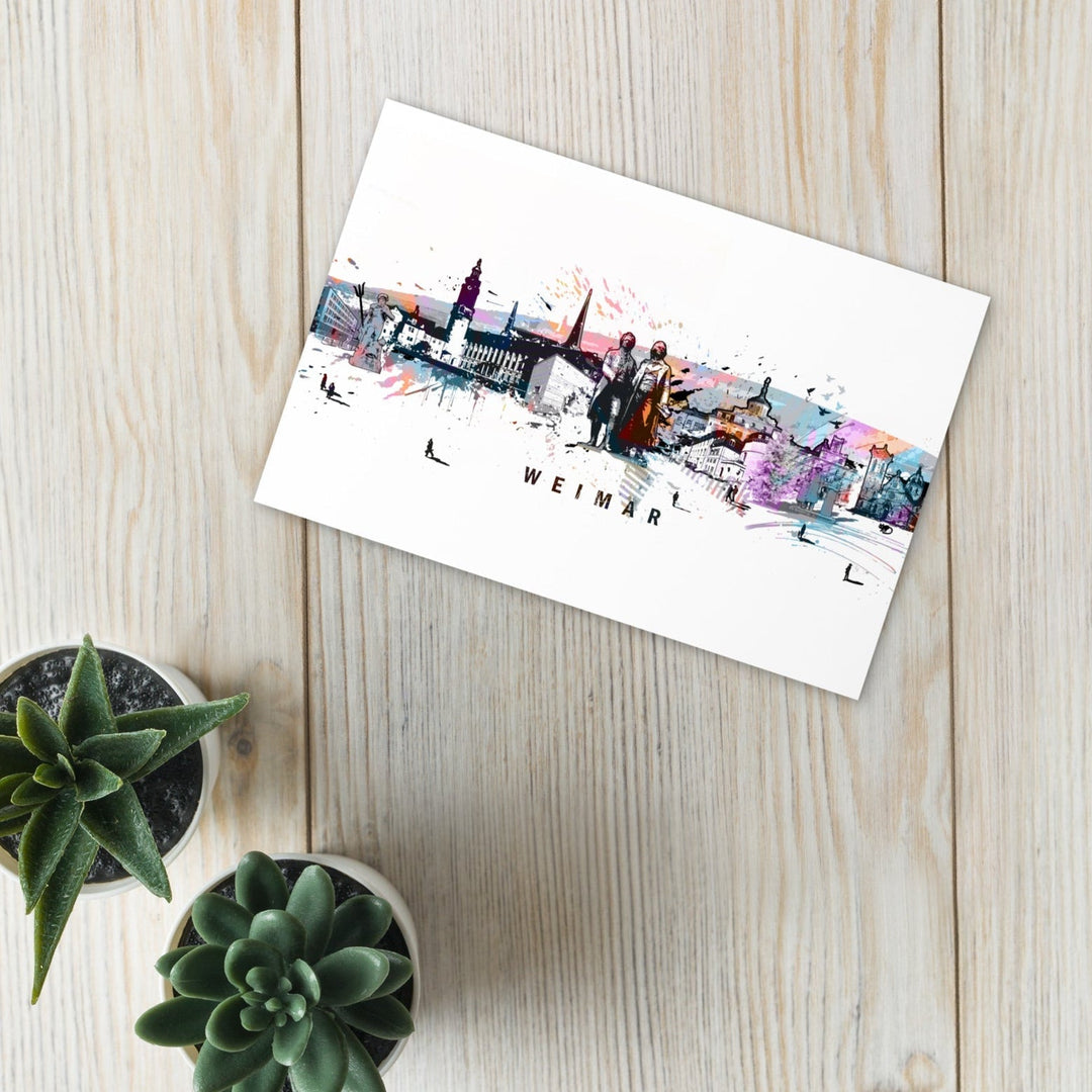 Postkarte - Skyline Weimar artlia