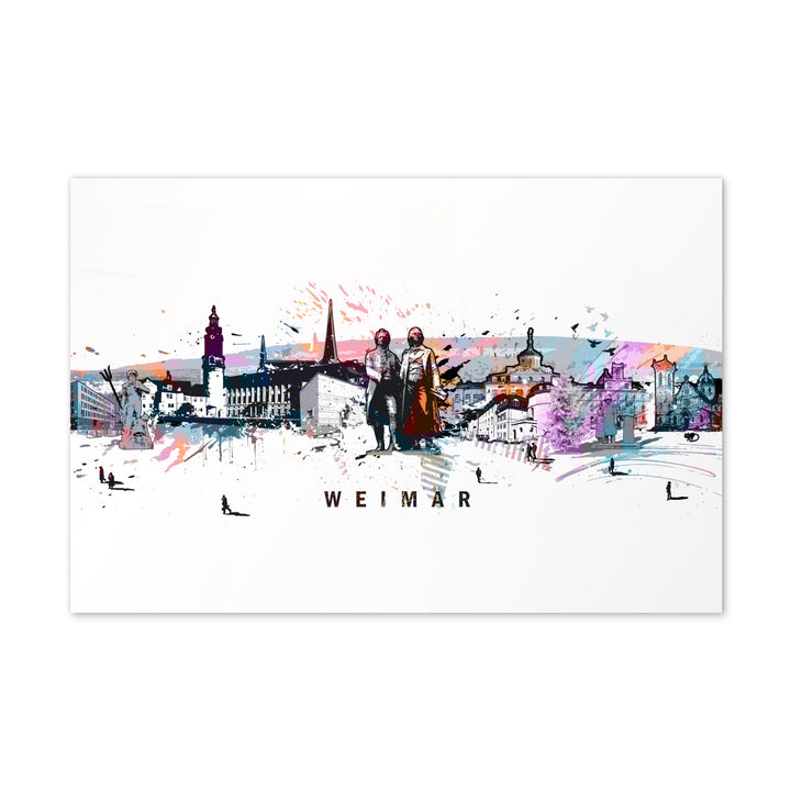 Postkarte - Skyline Weimar artlia