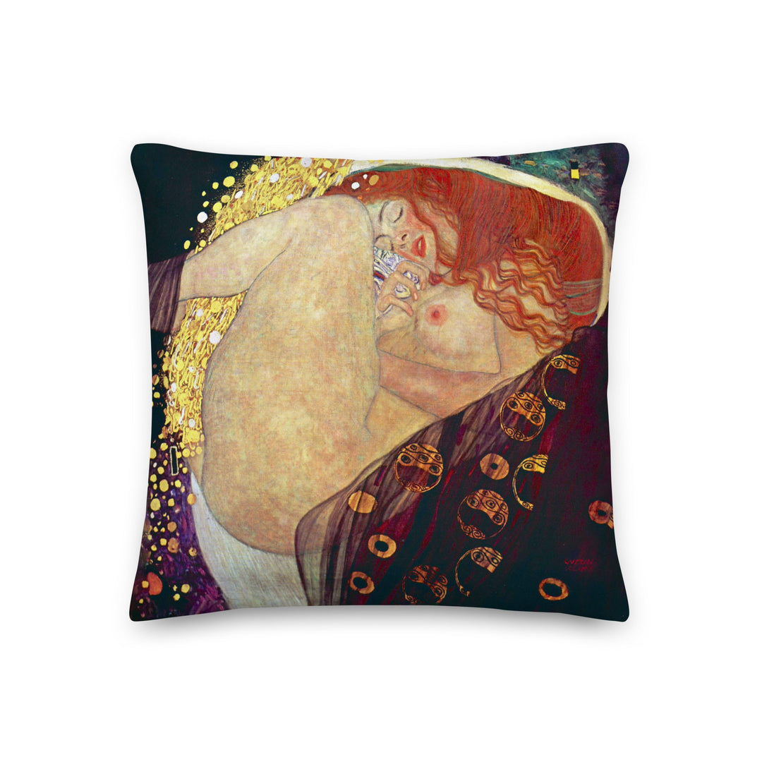 Premium-Kissen - Gustav Klimt, Danae 46x46 cm (18″×18″) artlia